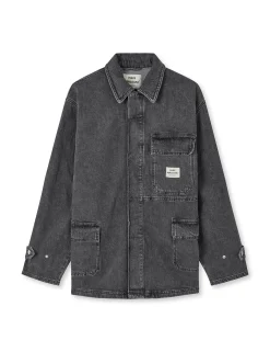 Black Denim Johnny Jacket