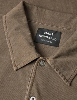 Cotton Jersey Pigment Dye Polo Tee LS