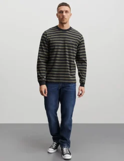 Cotton Jersey Stripe Frode Tee LS