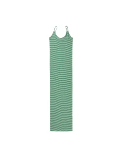 NPS Strap Dress Fine Stripe