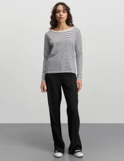 Organic Jersey Stripe Tenna Tee LS FAV