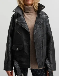 Patch Leather Berline Jacket