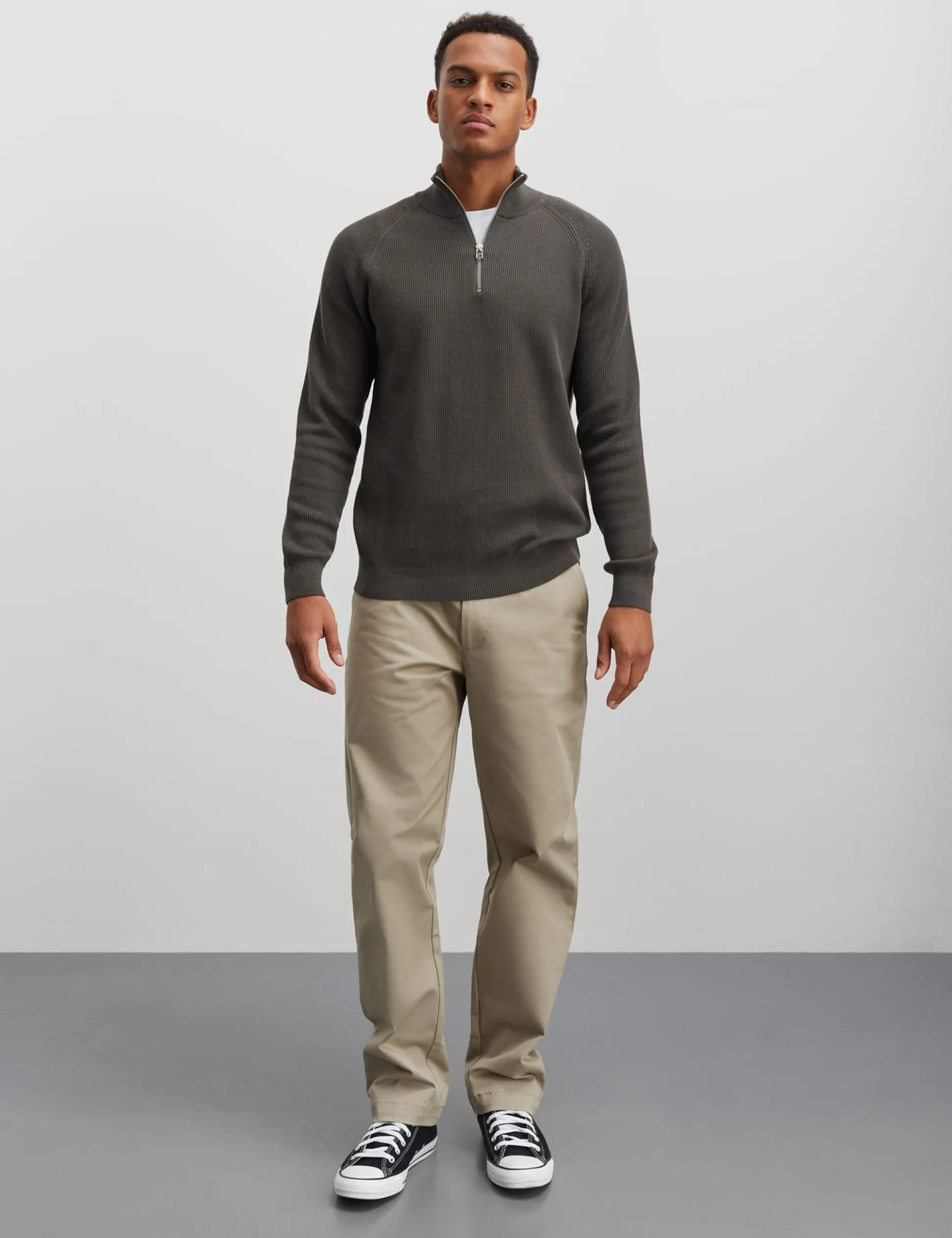 Tight Cotton Rune Half Zip Knit